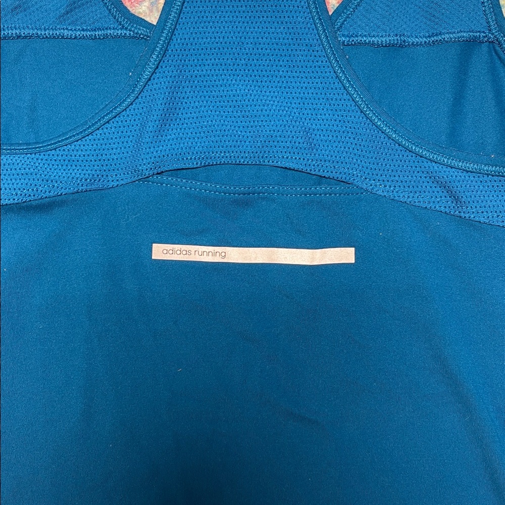 adidas Blue Racerback Athletic Tank Top - Picture 5 of 6